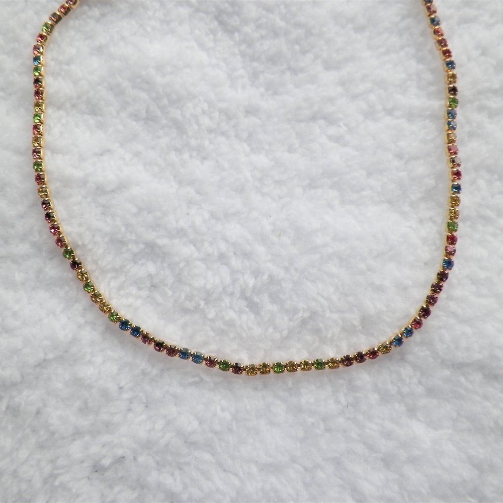Forever 21 Multicolor Rhinestone Necklace - Picture 2 of 9